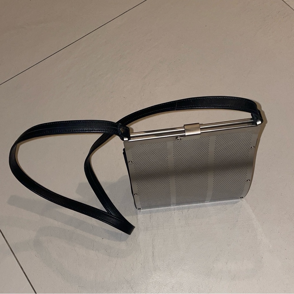 Elegant Silver and Black Women's Bag